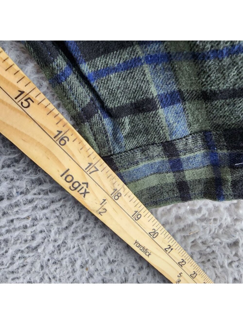 PX Shirt Mens XXXL Blue Plaid Flannel Long Sleeve Button Up *NWT* - Picture 8 of 10
